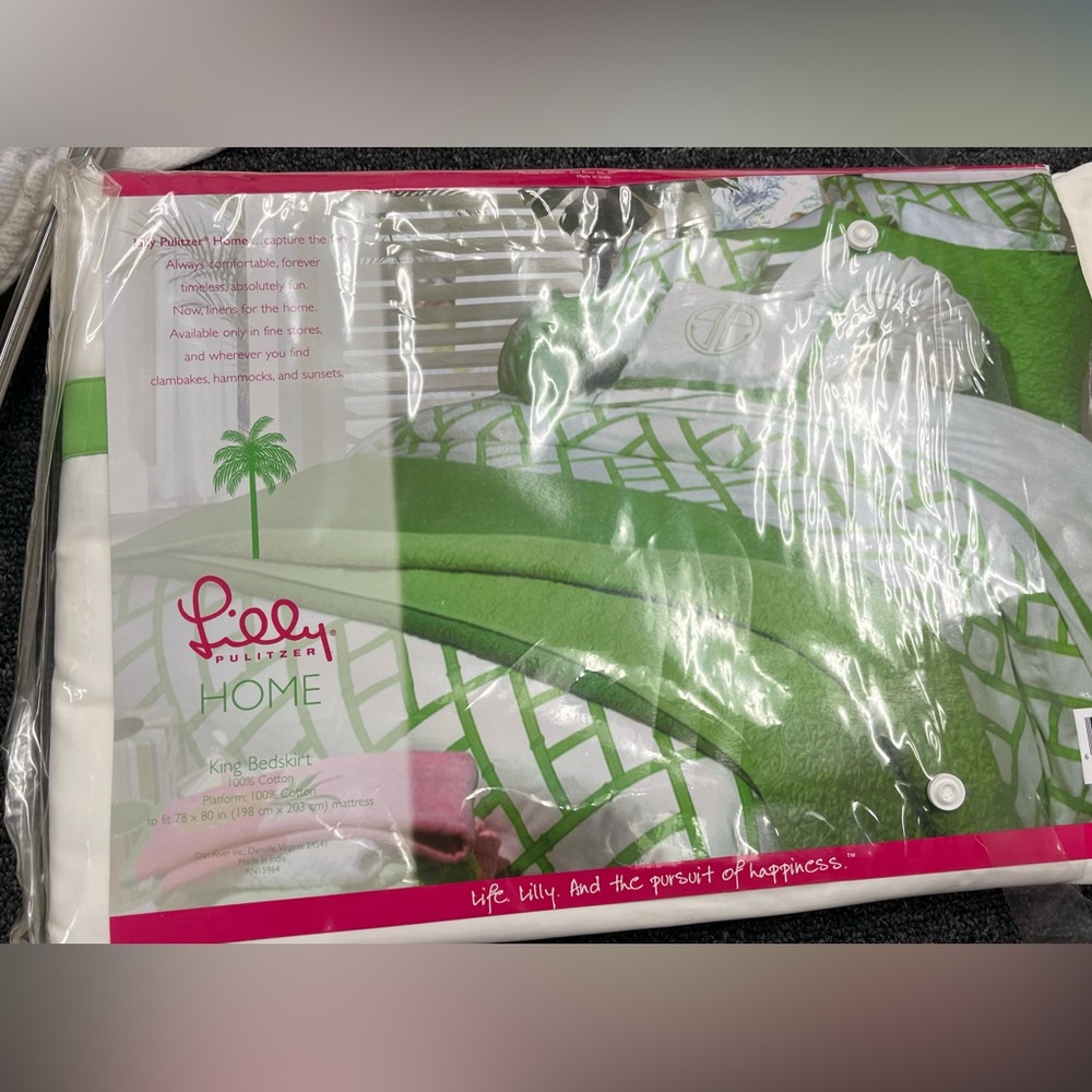 Lilly Pulitzer king bed skirt
